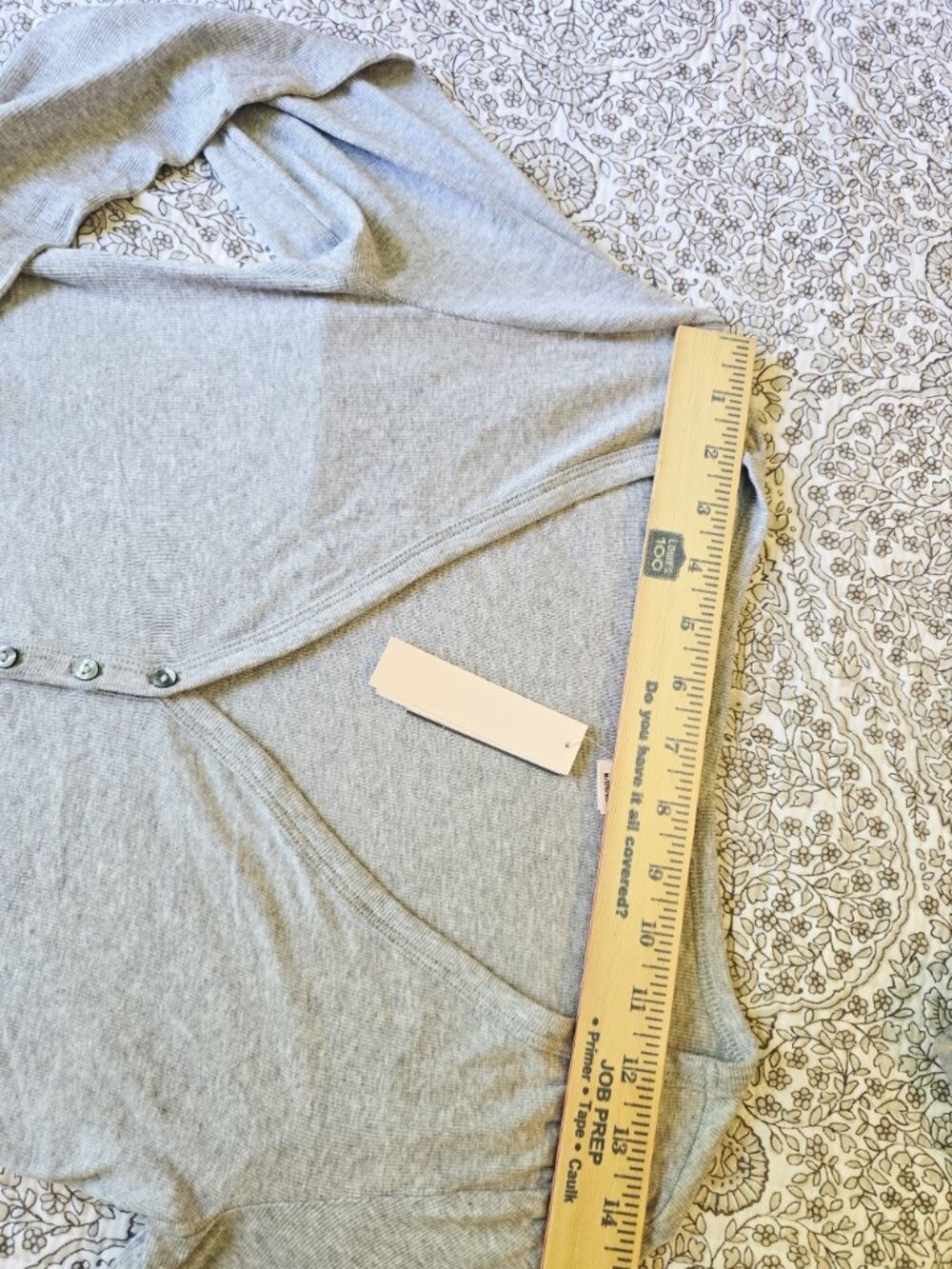 NWT Victorias Secret Gray Long-Sleeve Henley Romper Size M Soft Stretch Cotton - Picture 9 of 10